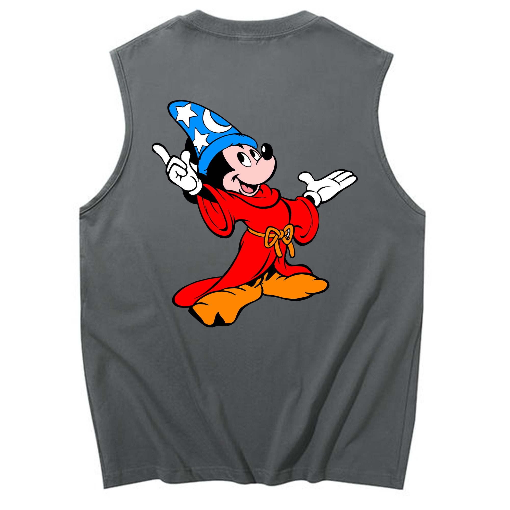ミッキーマウス Mickey Mouse コットン100％タンクトップ（背面プリント）